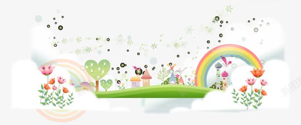 梦幻童话城堡png免抠素材_新图网 https://ixintu.com 卡通 时尚 流行元素