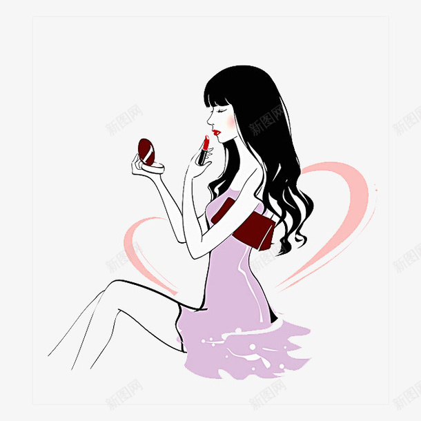 化妆的女人png免抠素材_新图网 https://ixintu.com png图形 png装饰 化妆 卡通 女人 装饰