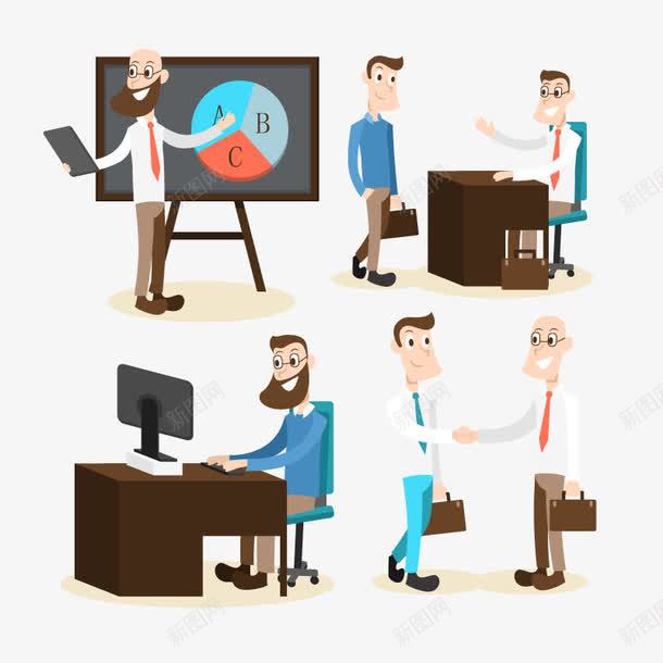 商务办公会议矢量图ai免抠素材_新图网 https://ixintu.com 电脑 白领精英 高清 矢量图