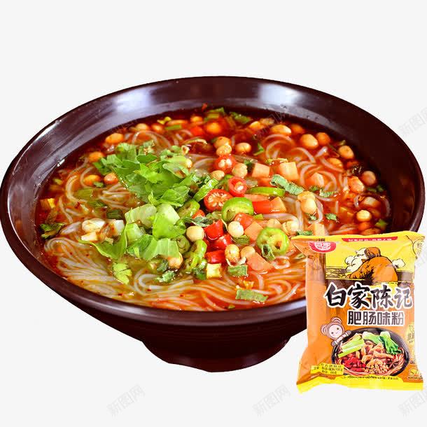 香辣肥肠粉汤面png免抠素材_新图网 https://ixintu.com 方便面 汤面碗 肥肠 肥肠粉 豆子 酸辣粉 面条 面食 香辣肥肠粉