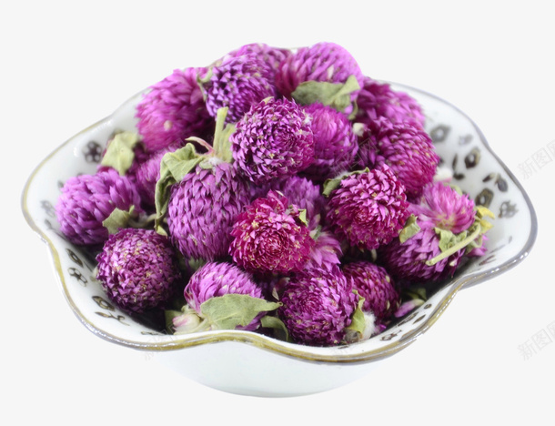 碗装千日红花psd免抠素材_新图网 https://ixintu.com 千日红 植物 碗装 花卉 花朵 花茶