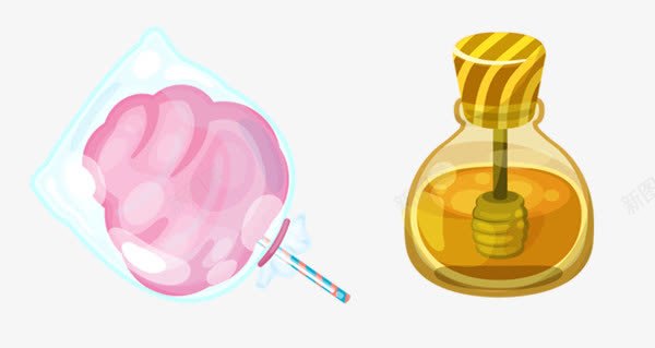 卡通棒棒糖糖水瓶png免抠素材_新图网 https://ixintu.com 卡通 棒棒糖 水瓶