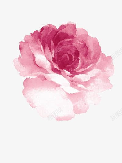 水墨红色花儿png免抠素材_新图网 https://ixintu.com 水墨 粉色 红色 花 花朵