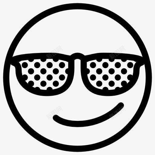 手绘黑色墨镜人物图标png_新图网 https://ixintu.com 人物 图标 墨镜 黑色
