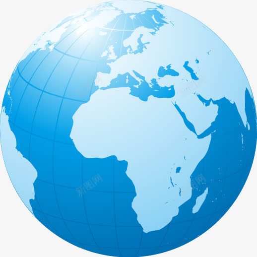 蓝色科技地球地图png免抠素材_新图网 https://ixintu.com 地图 地球 科技 蓝色