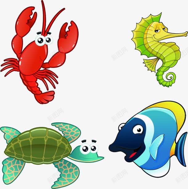 鱼水族水生物动物卡通png免抠素材_新图网 https://ixintu.com 动物 卡通 水族 水生物 鱼