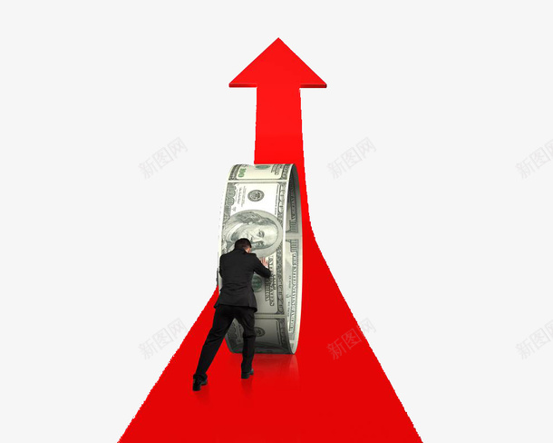 在箭头上推钱的人png免抠素材_新图网 https://ixintu.com 不容易 使劲 压力 吃力 困难 坚持 忍受 承受 推 推钱 撑住 用力 箭头 艰苦 费力 费劲 辛苦