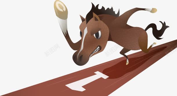 卡通喷跑的马矢量图ai免抠素材_新图网 https://ixintu.com 动物 卡通 跑 马 矢量图