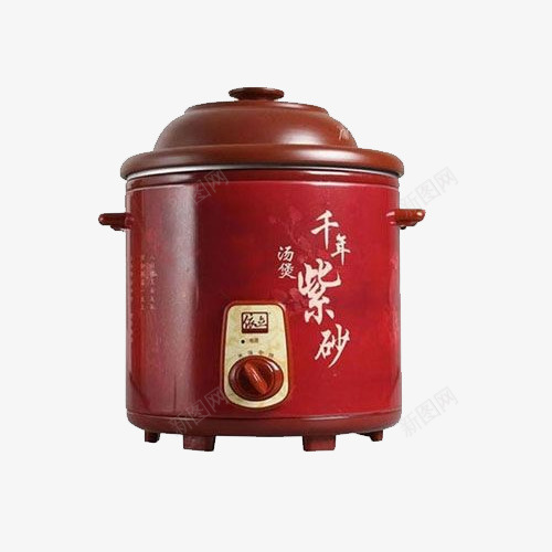 红色厨房千年紫砂锅png免抠素材_新图网 https://ixintu.com 养生锅 千年紫砂 厨房 厨房煲汤锅 炖锅 煲汤 紫砂锅 红色锅 锅具