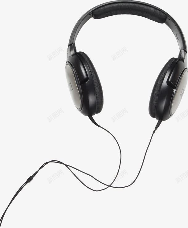 头戴式耳机png免抠素材_新图网 https://ixintu.com HIFI 头戴式 开放式耳机 耳机 黑色