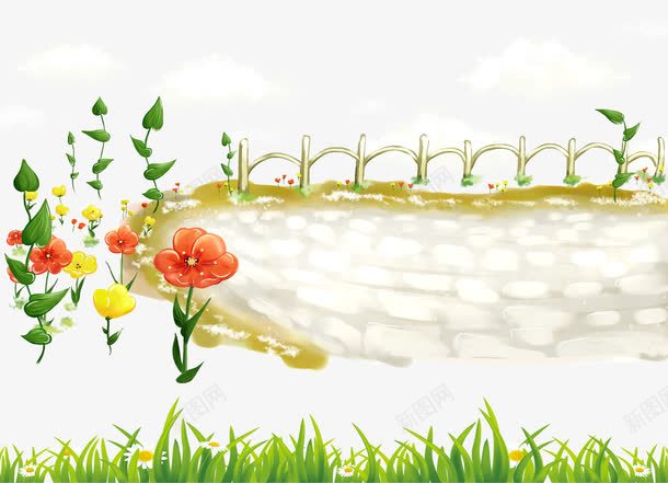 手绘水彩装饰画png免抠素材_新图网 https://ixintu.com 手绘 手绘植物 插画 春天 植物 水彩画 装饰画 野外