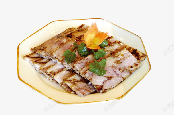 盘子里的酱肘花png免抠素材_新图网 https://ixintu.com 产品实物 家常菜 民间菜 肘花 菜品 菜肴 酱肘花