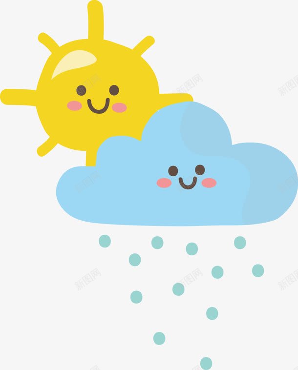 童话乌云太阳png免抠素材_新图网 https://ixintu.com 乌云 卡通 太阳 童话