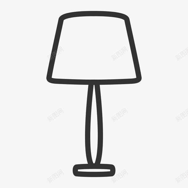 线条组成的台灯图标png_新图网 https://ixintu.com png图形 png装饰 卡通 台灯 线条 装饰