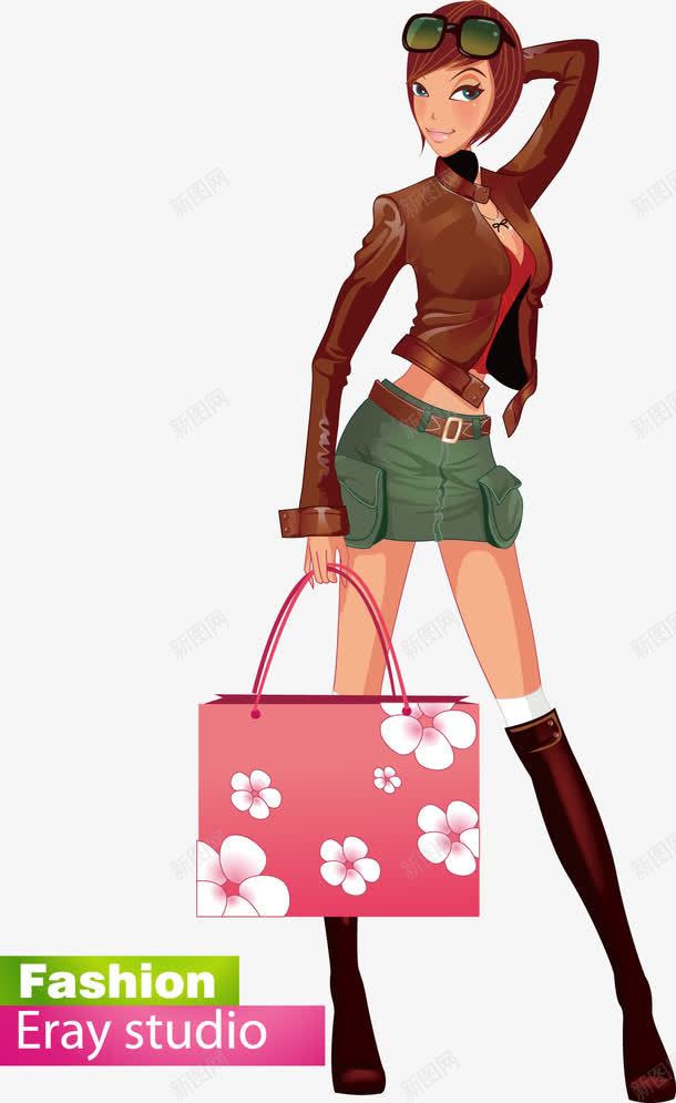 卡通美女png免抠素材_新图网 https://ixintu.com 卡通人物 卡通画 时尚 牛仔美女 西部美女
