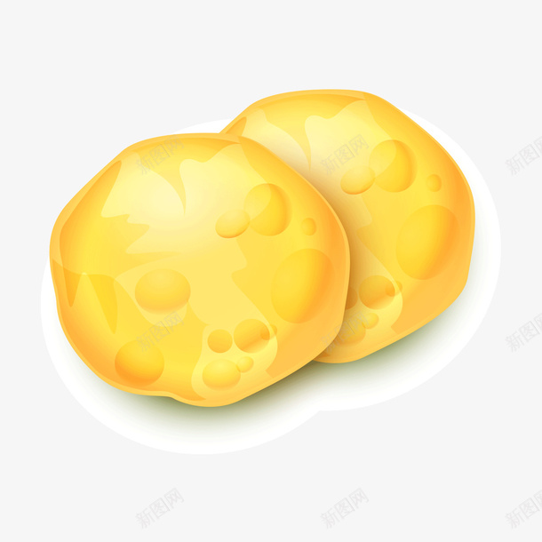 金色面饼psd免抠素材_新图网 https://ixintu.com 圆形 素材 金色 面饼