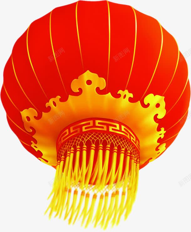 黄红色新年手绘灯笼png免抠素材_新图网 https://ixintu.com 新年 灯笼 红色