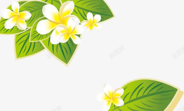 春天清新小花树叶png免抠素材_新图网 https://ixintu.com 小花 春天 树叶 清新 黄花