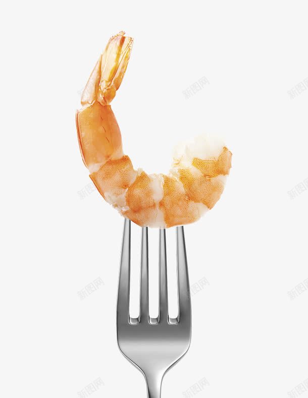 叉子上的大虾png免抠素材_新图网 https://ixintu.com png图形 png装饰 叉子 大虾 装饰 食物
