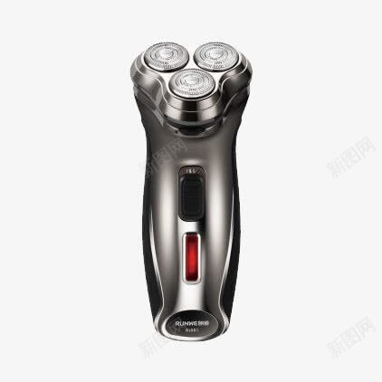 朗威Rs981电动剃须刀png免抠素材_新图网 https://ixintu.com 三环弧面刀 产品实物 朗威 电动剃须刀 胡须刀 银灰色