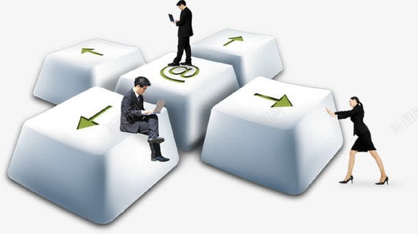 键盘上的职场商务人士png免抠素材_新图网 https://ixintu.com 人士 商务 键盘
