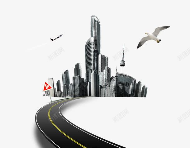 现代建筑群png免抠素材_新图网 https://ixintu.com psd源文件 免费png下载 建筑 楼群 现代化建筑