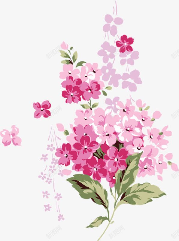 花朵装饰物png免抠素材_新图网 https://ixintu.com 粉色花朵装饰图案 花U懂 飘散的花朵 飘落的花朵