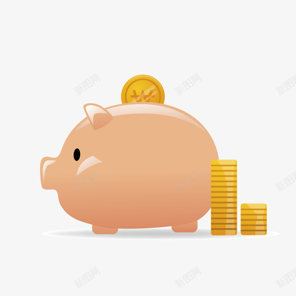 卡通金融储钱罐金币png免抠素材_新图网 https://ixintu.com 储蓄 储钱罐PNG 卡通 存钱 金币 金融