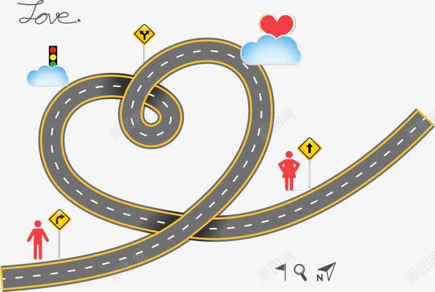 心形道路矢量图ai免抠素材_新图网 https://ixintu.com 蹇冨舰閬撹矾 鍗 鐖卞績 閬撹矾 閬撹矾璁捐 矢量图