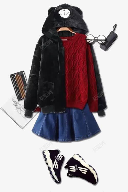 毛外套和毛衣png免抠素材_新图网 https://ixintu.com 服装搭配 毛外套 毛衣