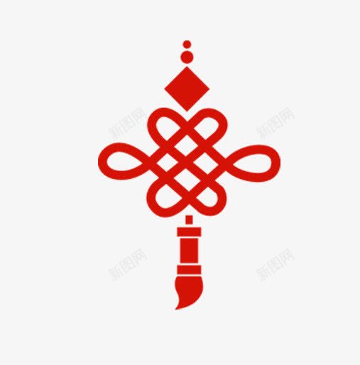 中国风红色喜庆中国结png免抠素材_新图网 https://ixintu.com 中国结 中国风 喜庆 红色