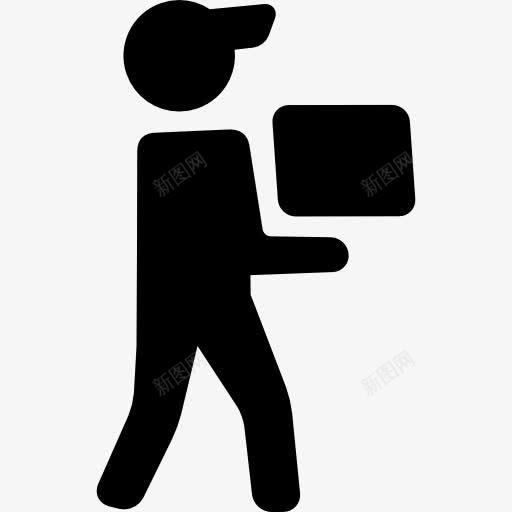 发货人图标png_新图网 https://ixintu.com 人 包 盒 箱 粘人