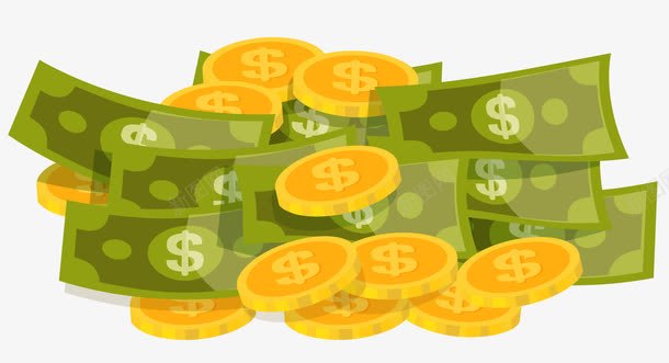 钞票金币png免抠素材_新图网 https://ixintu.com 矢量素材 金币 金钱 钞票
