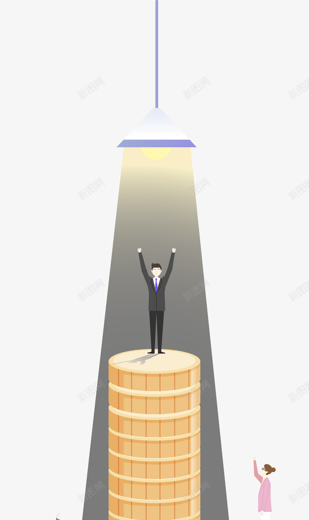 金融聚光灯下男子插画矢量图ai免抠素材_新图网 https://ixintu.com 商务 商务插画 手绘聚光灯下男子 科技 聚光灯下男子 聚光灯下男子插画矢量图 金融插画 矢量图