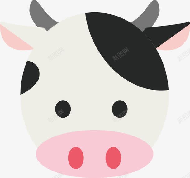 卡通牛图案小牛头像png免抠素材_新图网 https://ixintu.com 卡通 小牛 牛