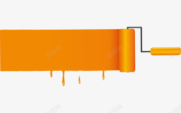 卡通绘画工具滚刷png免抠素材_新图网 https://ixintu.com 卡通 工具滚刷 绘画