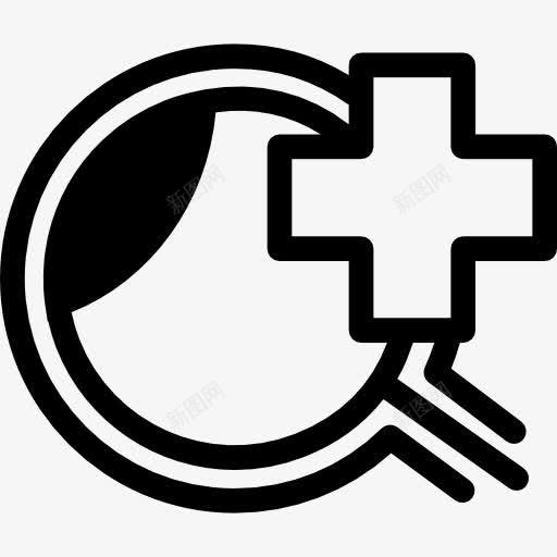加号眼球图标png_新图网 https://ixintu.com 加 医疗 医药卫生 形状 标志 眼 眼球 符号