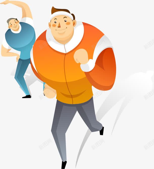 手绘跑步的人png免抠素材_新图网 https://ixintu.com 手绘 跑步的人 运动