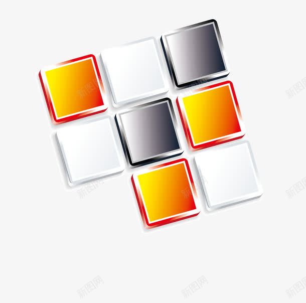 键盘小方格矢量图eps免抠素材_新图网 https://ixintu.com PPT素材 白色 矢量源文件素材 背景 黄色 黑色 矢量图