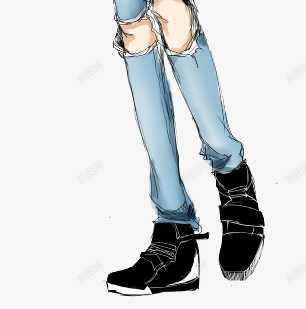 帅气韩国风黑衣男孩手绘插画png免抠素材_新图网 https://ixintu.com 手绘帅气男孩 手绘男孩 黑衣男孩插画