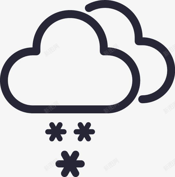 小雪转中雪图标png_新图网 https://ixintu.com 小雪转中雪