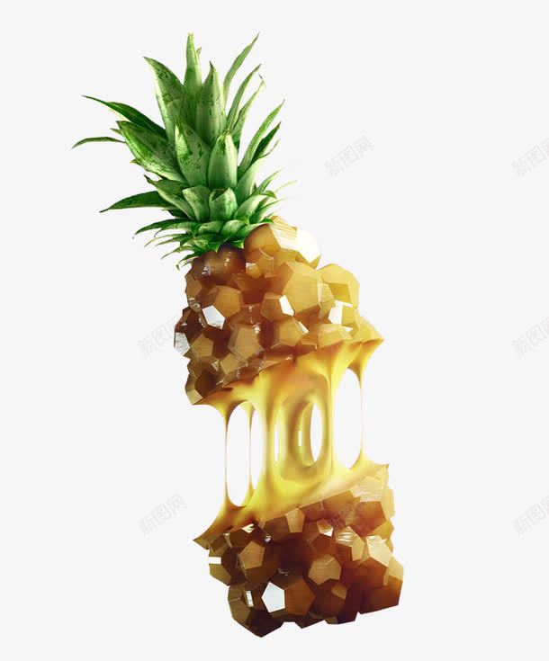 创意切割菠萝png免抠素材_新图网 https://ixintu.com 不知道 切割 水果 菠萝 黄色