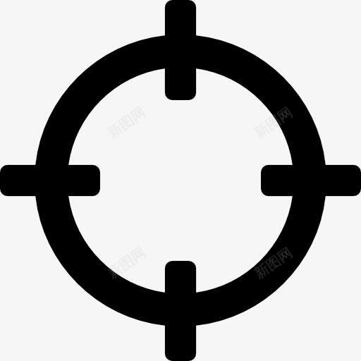 十字目标接口图标png_新图网 https://ixintu.com 十字线 圆形 圈 对象 接口
