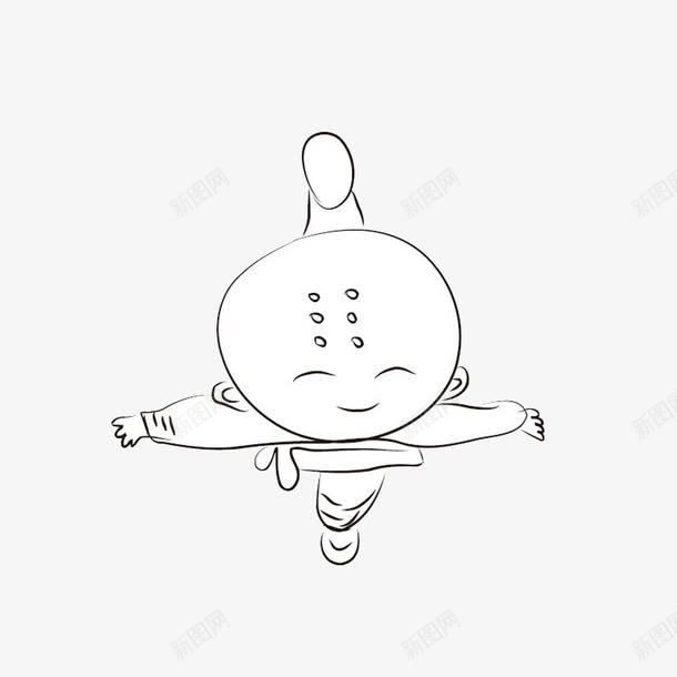 练功的小和尚png免抠素材_新图网 https://ixintu.com 古代 后踢腿 手绘小和尚 简笔手绘 练功的小和尚