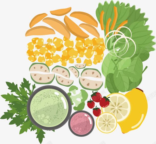 蔬菜素食元素png免抠素材_新图网 https://ixintu.com 减肥食物 矢量素食减肥 素食元素 素食减肥 蔬菜
