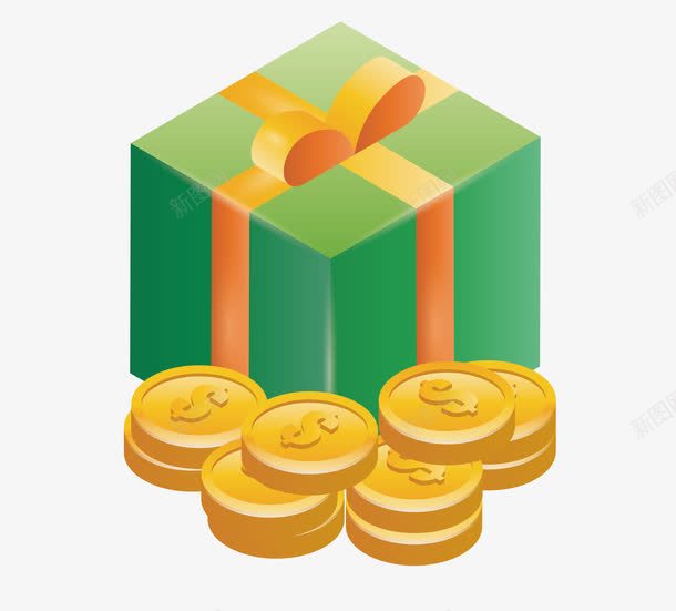 物质礼物png免抠素材_新图网 https://ixintu.com 中奖 敌对势力 矢量源文件素材 绿色礼物盒 赌博 赌桌