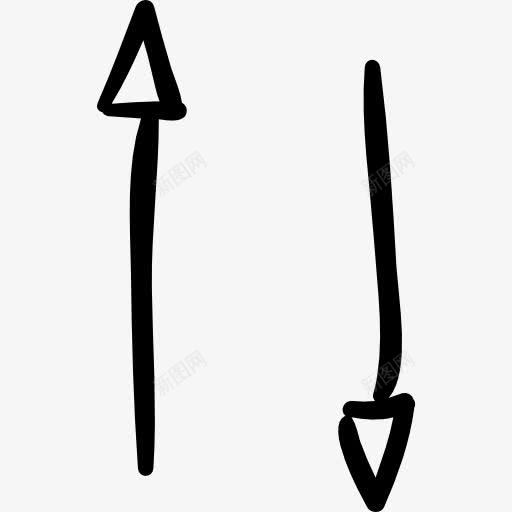 双向箭头图标png_新图网 https://ixintu.com 两箭 向下 方向相反 箭 起来