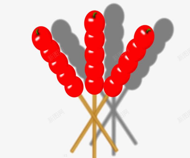卡通糖葫芦png免抠素材_新图网 https://ixintu.com 山楂串 糖葫芦 葫芦串