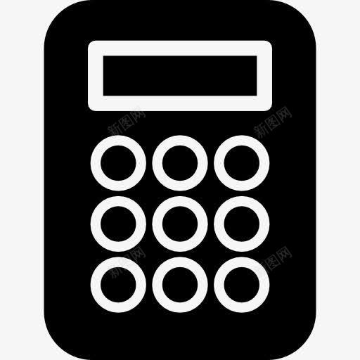 计算器黑色变种白概述图标png_新图网 https://ixintu.com 工具和器具 数学 数学工具 计算器 计算器的变体