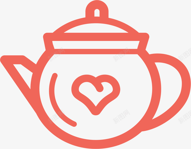 茶壶ValentinesDayicons图标png_新图网 https://ixintu.com teapot 茶壶